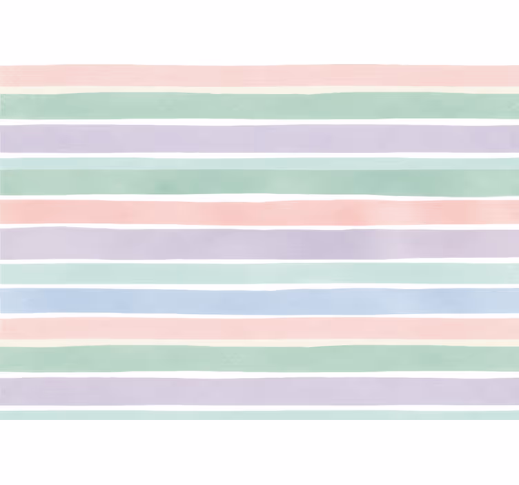 Wallpaper childrens room soft color stripes - TenStickers