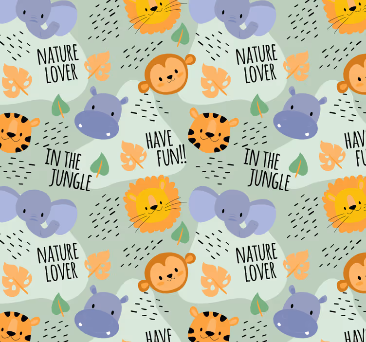 In the jungle Animal Wallpaper - TenStickers