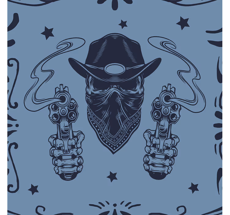 Cowboy with Pistols city wallpaper - TenStickers