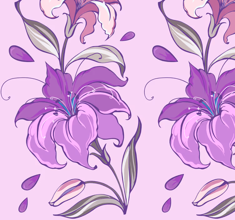 Elegant Floral Design flowers wallpaper - TenStickers