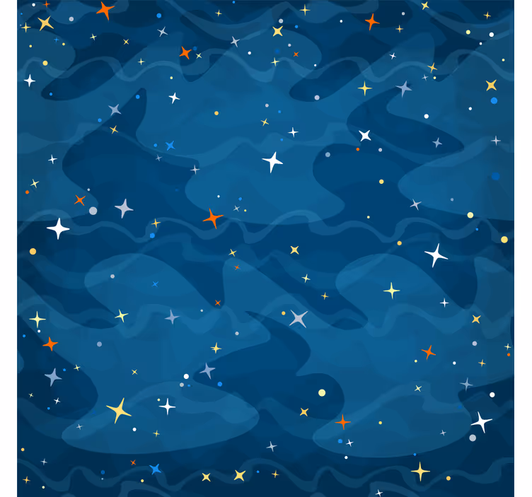 Starry night Star Wallpaper - TenStickers