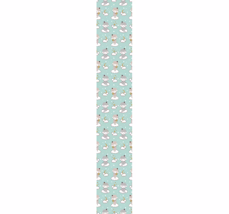Cloudy moon unicorns wallpaper childrens room - TenStickers