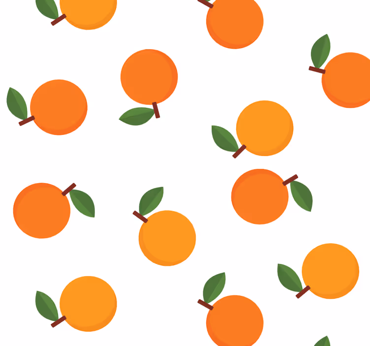 Fruit Motif Pattern flowers wallpaper - TenStickers