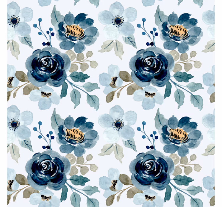 Floral Bouquet Motif flowers wallpaper - TenStickers
