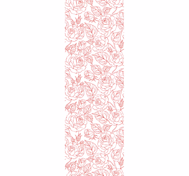 Rose Pattern flowers wallpaper - TenStickers