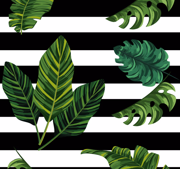 Tropical Foliage Design leaves wallpaper - TenStickers