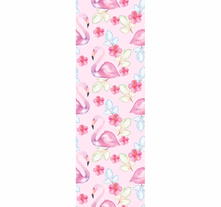 Floral Flamingos animals wallpaper - TenStickers