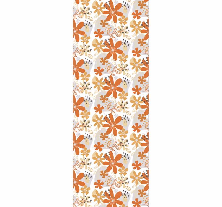 Floral Pattern Play flowers wallpaper - TenStickers