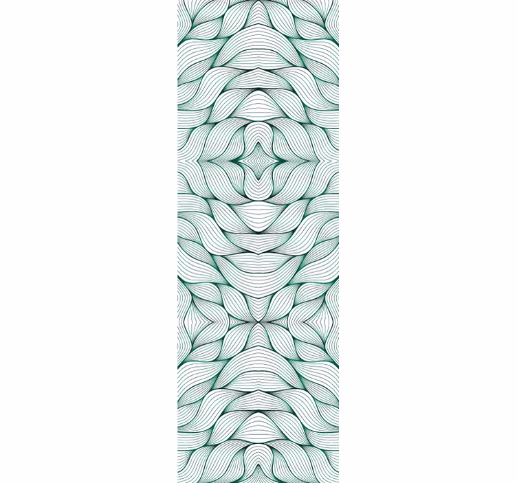 Leaves wallpaper with geometric design - TenStickers