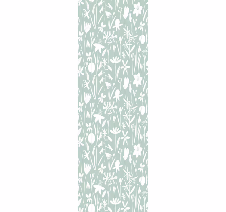 Botanical Silhouettes flowers wallpaper - TenStickers