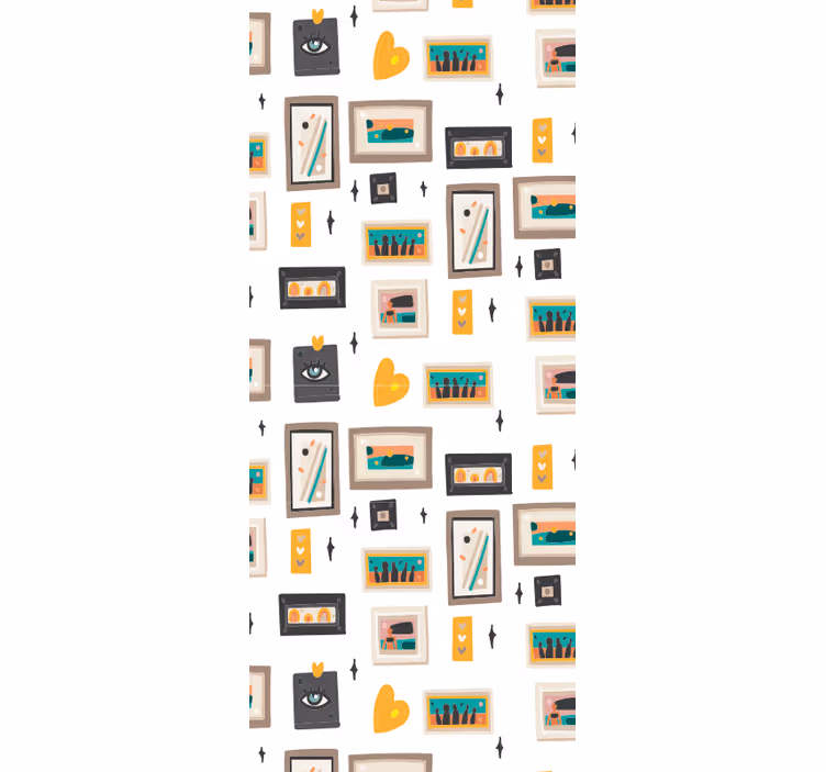 Retro Office Motifs wallpaper industrial - TenStickers