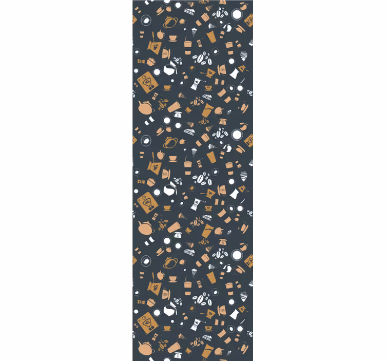 Wallpaper for dining area coffee patterns - TenStickers