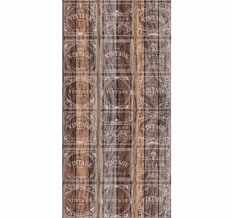 Stamped Barrels retro wallpaper - TenStickers