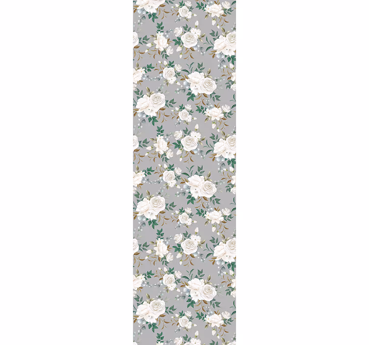 Floral Elegance Panel flowers wallpaper - TenStickers