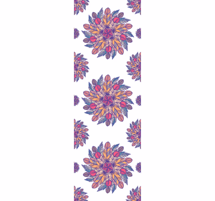 Floral Burst Motif flowers wallpaper - TenStickers