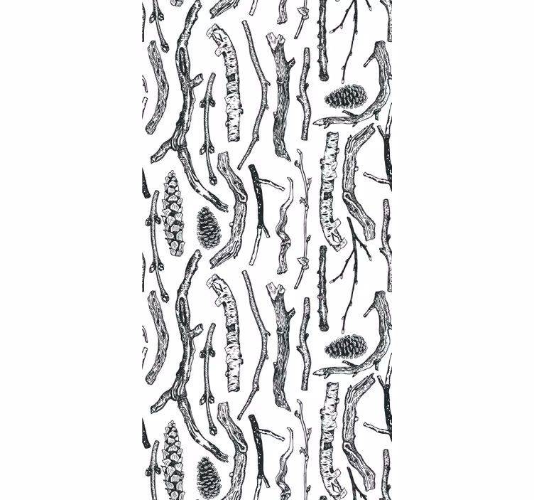 Woodland Sketches animals wallpaper - TenStickers