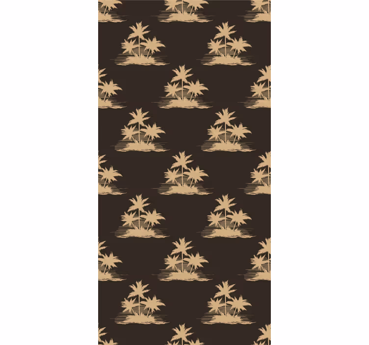 Palm Motif wallpaper of a tree - TenStickers