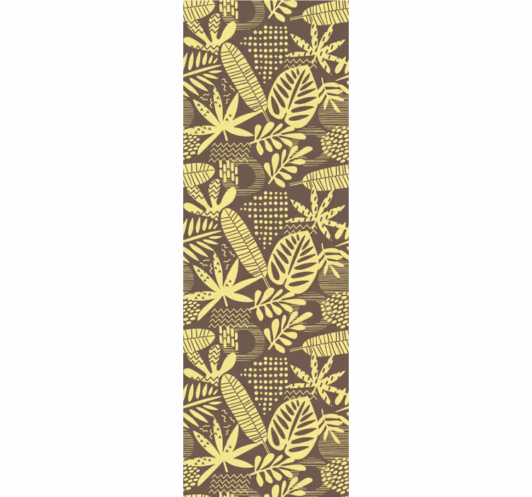 Botanical Motif Pattern leaves wallpaper - TenStickers