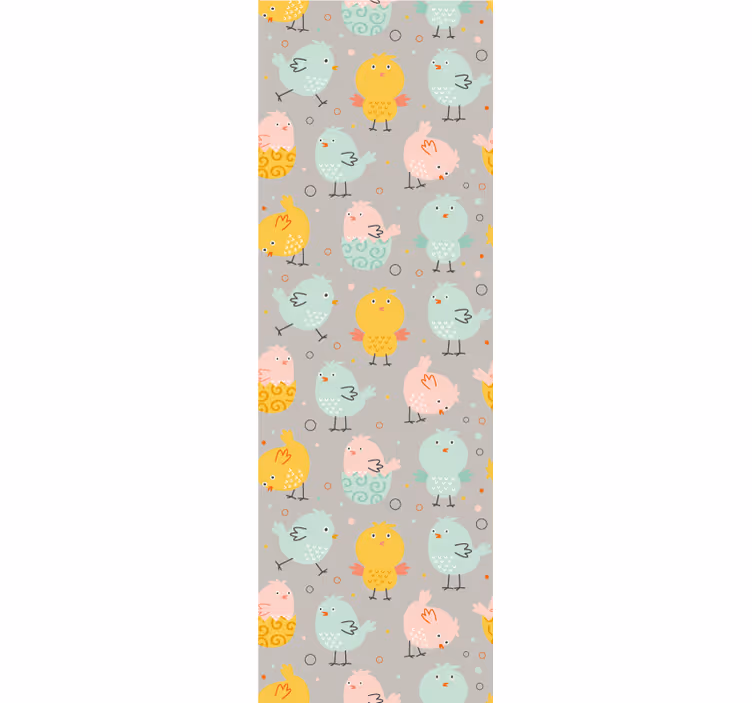 Chirpy Bird Pattern animals wallpaper - TenStickers