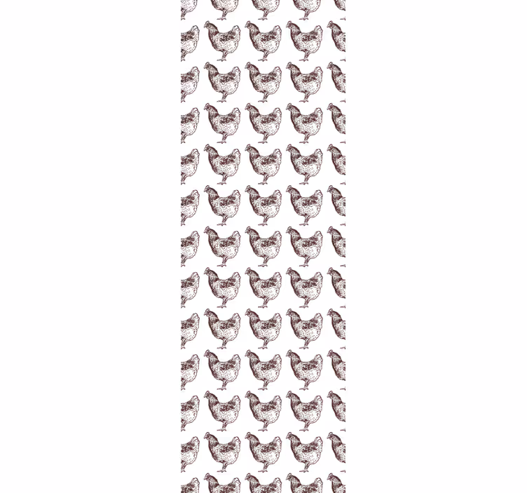 Hen Pattern Design animals wallpaper - TenStickers