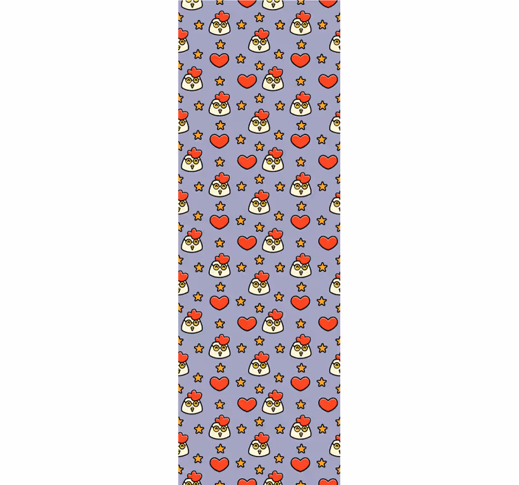 Cartoon Chicken Pattern animals wallpaper - TenStickers