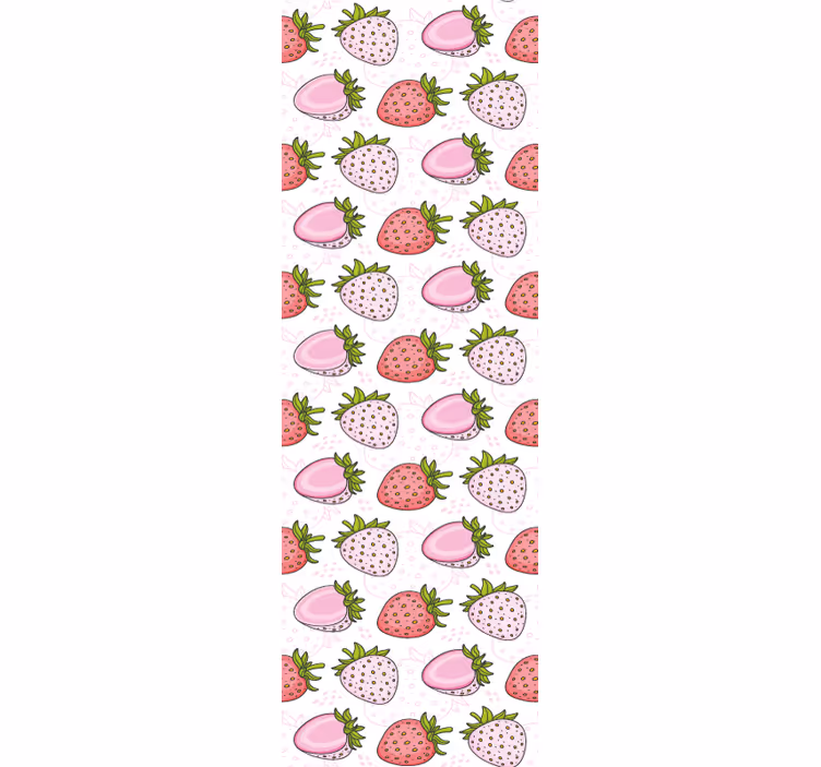 Strawberry Patterns kitchen wallpaper - TenStickers