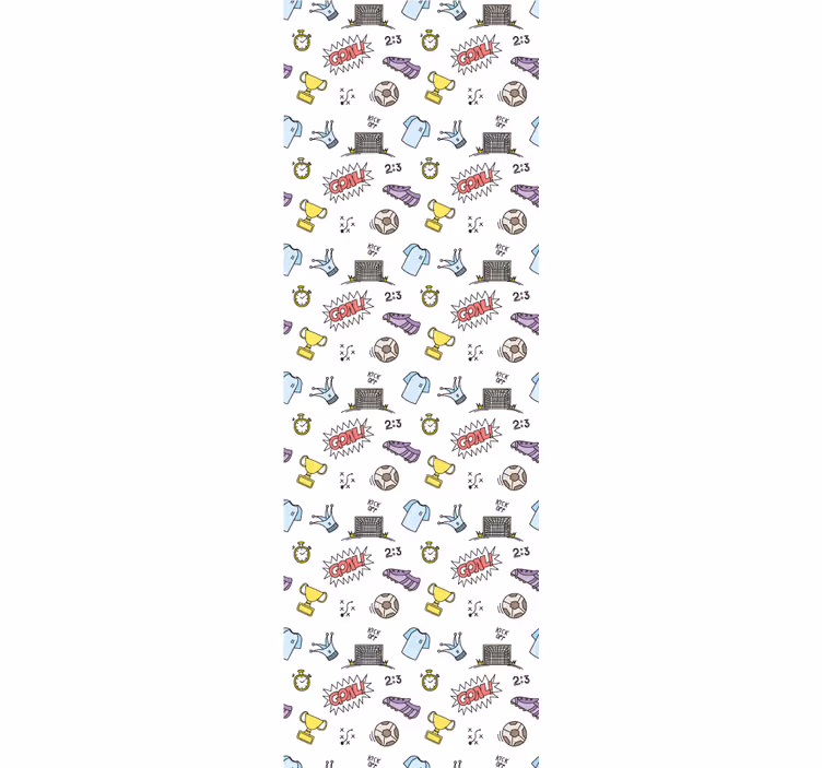 Soccer Fun Theme nursery room wallpaper - TenStickers