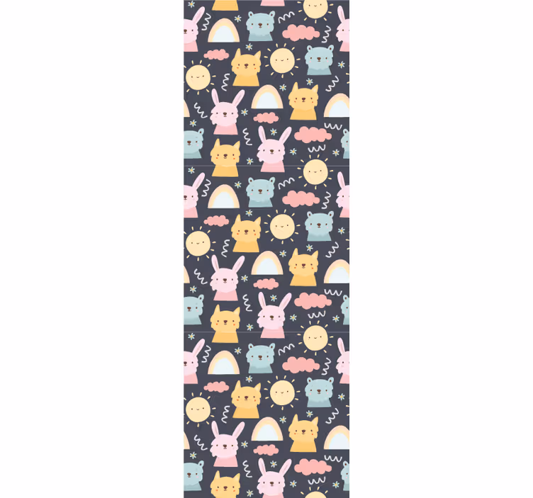 Playful Animal Illustrations birds in wallpaper - TenStickers