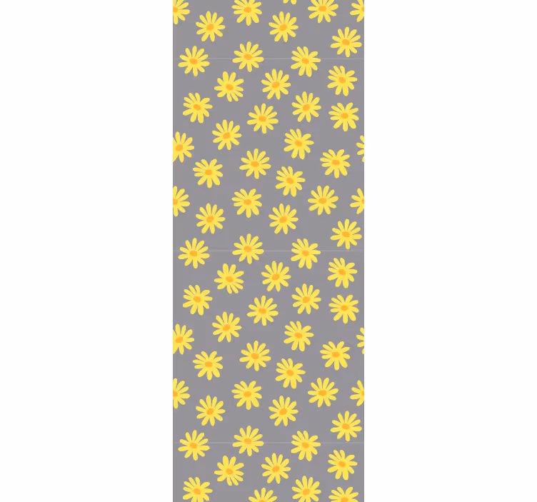 Floral Sunshine Pattern flowers wallpaper - TenStickers