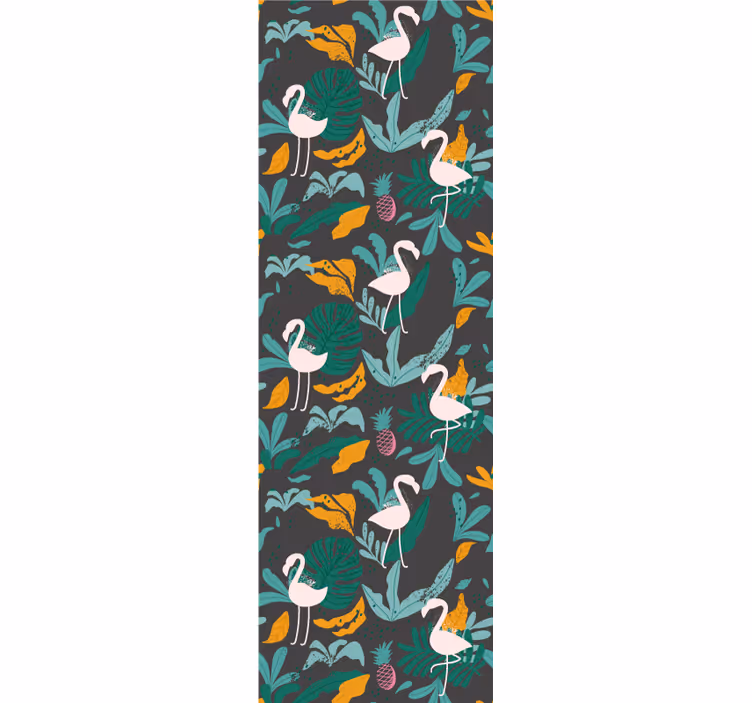 Tropical Flamingo Scene animals wallpaper - TenStickers