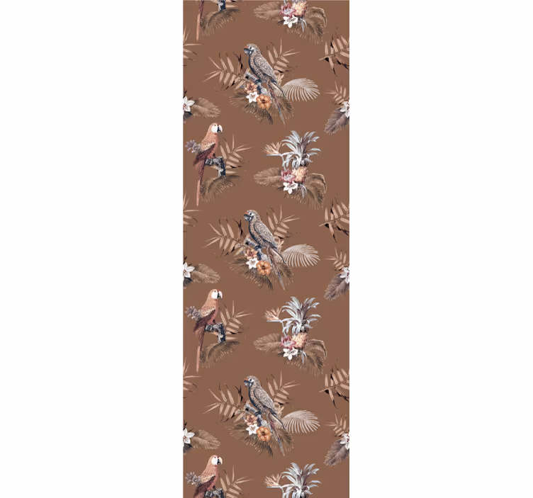 Tropical Bird Motif birds in wallpaper - TenStickers