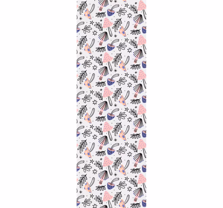 Leaves wallpaper with playful plant designs - TenStickers