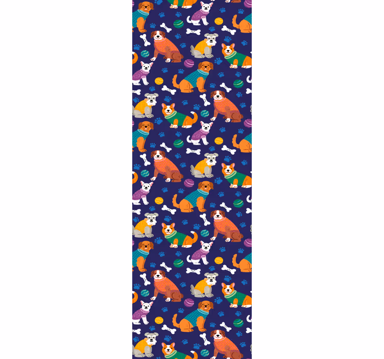 Playful Pet Patterns animal wallpaper - TenStickers