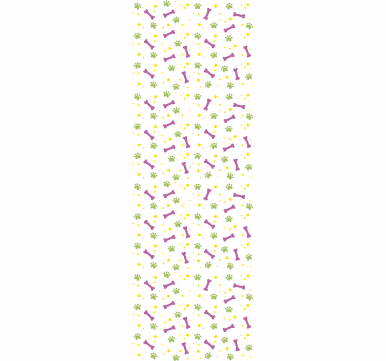 Floral Instrument Pattern wall paper in bedroom - TenStickers