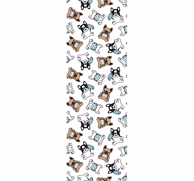 Canine Skaters cute dog wallpaper - TenStickers