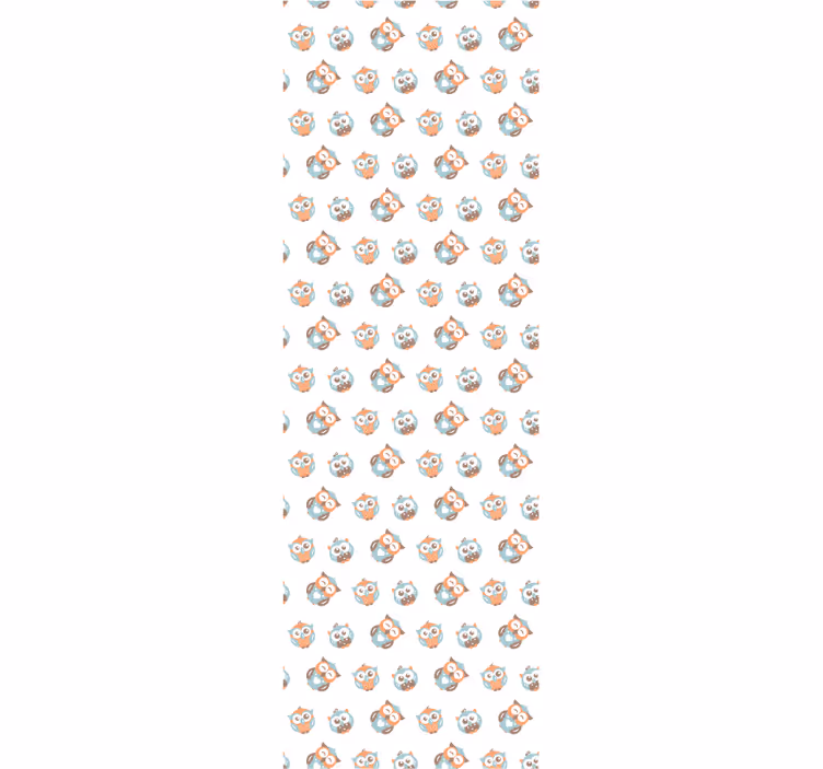 Owl Pattern wallpaper childrens room - TenStickers