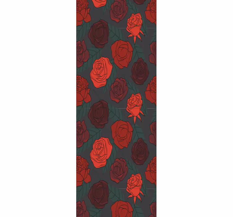 Rosy Elegance flowers wallpaper - TenStickers