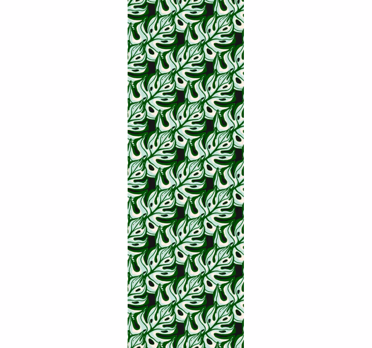 Leafy Green Motif leaves wallpaper - TenStickers