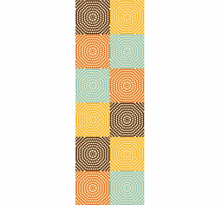 Geometric Spiral Squares wallpaper geometric - TenStickers