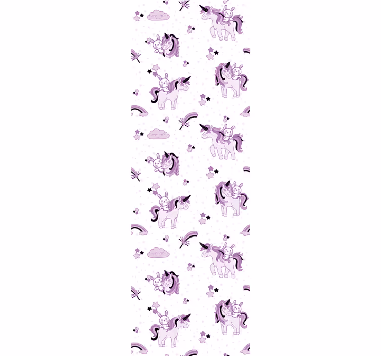 Unicorn Fantasy Scene nursery room wallpaper - TenStickers