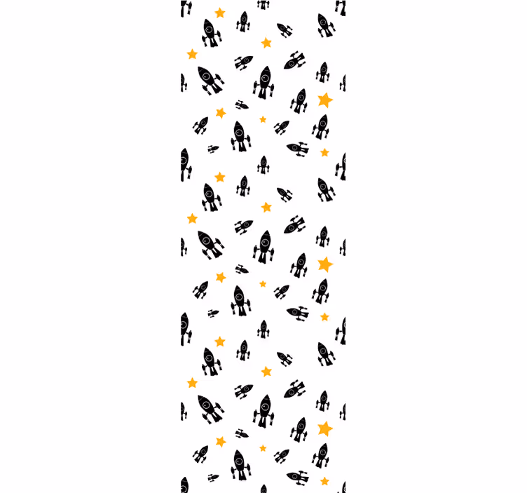 Space Adventure Pattern nursery room wallpaper - TenStickers