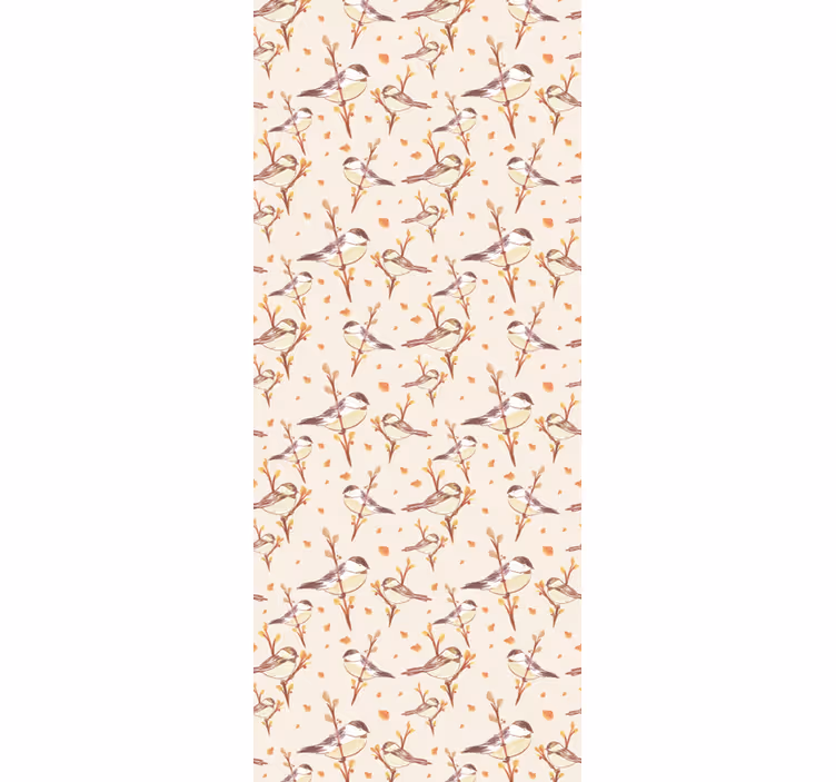 Floral Grace Motif flowers wallpaper - TenStickers