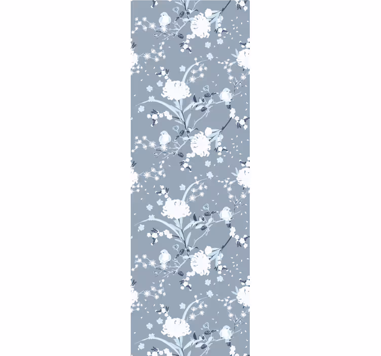 Grey delicate blooms master bedroom wallpaper - TenStickers
