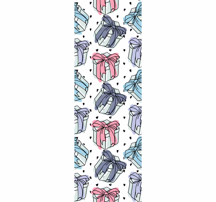 Festive Gift Boxes holiday christmas wallpaper - TenStickers