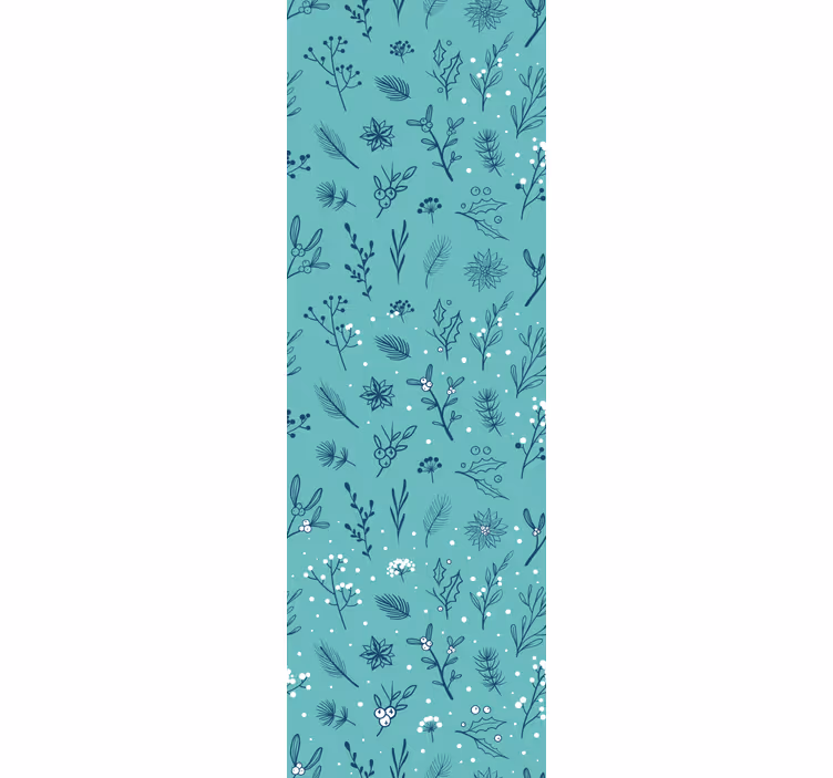 Festive Botanical holiday christmas wallpaper - TenStickers