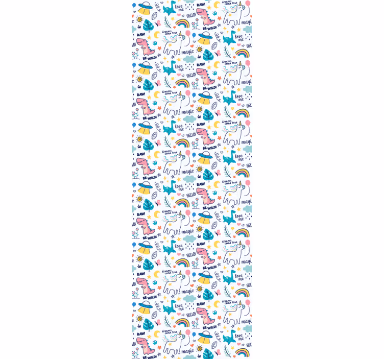 Magical Creatures Pattern butterflies wallpaper - TenStickers