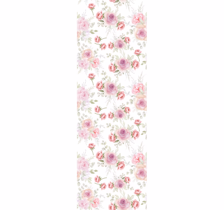 Delicate Floral Pattern flowers wallpaper - TenStickers
