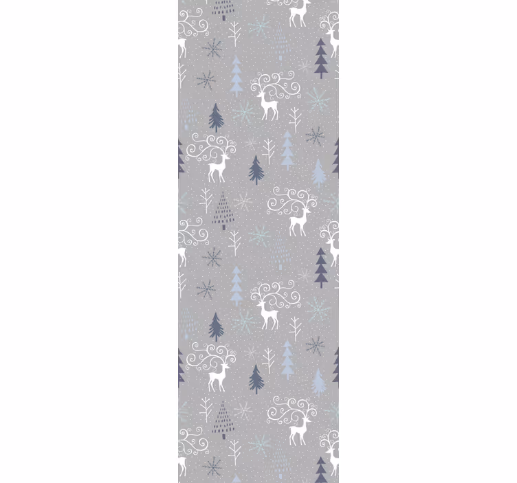 Reindeer Festive Motif holiday christmas wallpaper - TenStickers