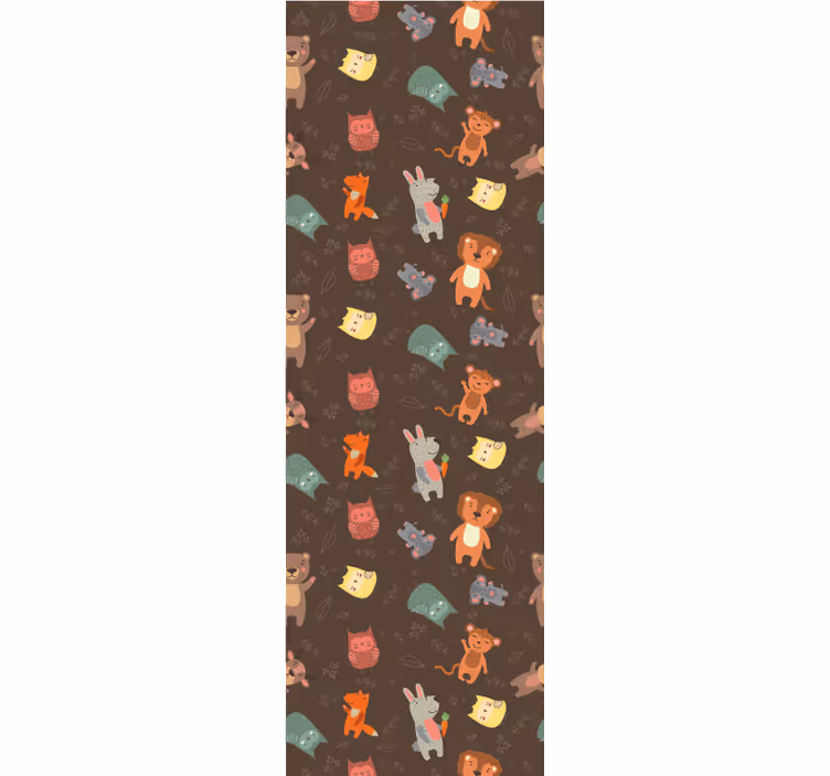 Animal Playtime Imagery nursery room wallpaper - TenStickers