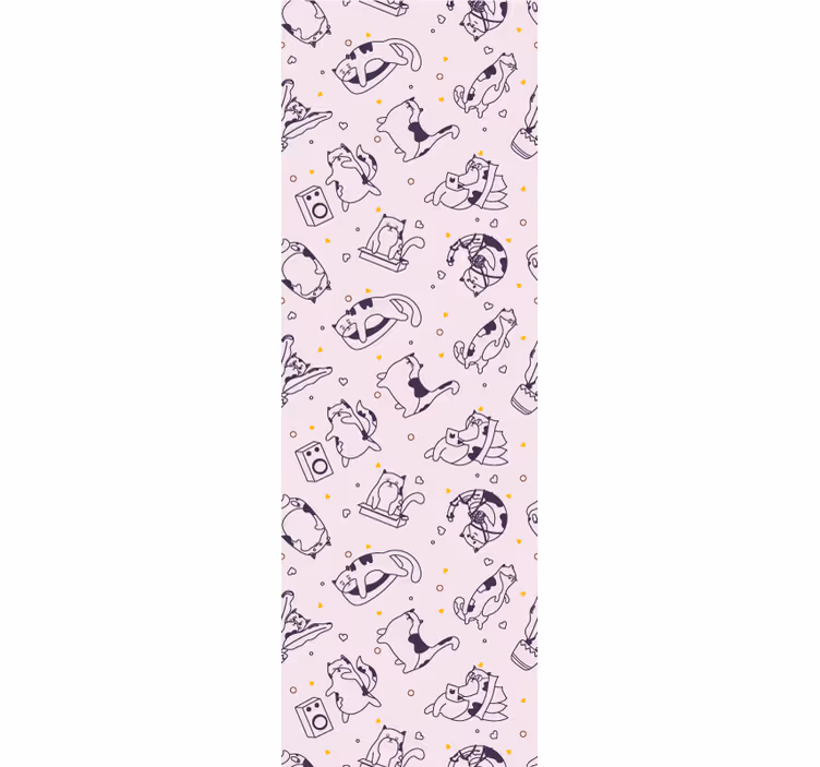 Playful Line Art nursery room wallpaper - TenStickers